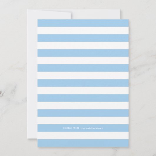 Aquarelle Luau Baby shower Invitation | Bleu (Dos)