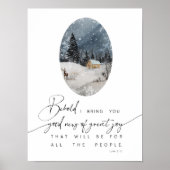 Aquarelle Luke 2:10 affiche de Noël (Devant)