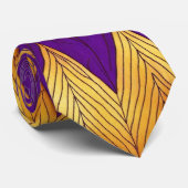 Aquarelle Luxe Golden Purple Cravate d'impression (Roulé)
