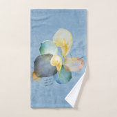 Aquarelle Lys de Pâques et Motifs géométriques (Serviette à main)