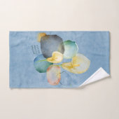 Aquarelle Lys de Pâques et Motifs géométriques (Serviette à main)