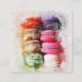 Aquarelle Macaron Carte de visite de cookies (Devant)