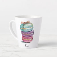 Aquarelle Macaron Oui ! Tasse latte