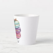 Aquarelle Macaron Oui ! Tasse latte (Devant)
