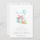 Aquarelle Macarons bébé garçon douche Invitation (Devant)