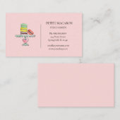 Aquarelle Macarons carte de visite de boulangerie  (Devant / Derrière)