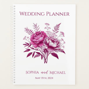 Aquarelle Magenta Peony-Mariage-Planner