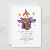 Aquarelle Magicien Assistant Boy Invitation d'anni (Devant)