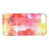 Aquarelle magique Monogramme Art iPhone / coque ip (Dos (Horizontal))