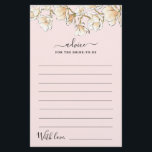 Aquarelle Magnolia Conseils pour la carte de marié<br><div class="desc">Conseil pour la mariée d'être des caractéristiques de crème d'aquarelle et magnolias or sur le choix de rose rousse ou robins arrière - plan bleu oeuf.</div>