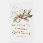 Aquarelle Magnolia Fête des mariées florale violet (Angle)