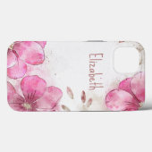 Aquarelle Magnolia fleurs coque iphone (Verso (horizontal))