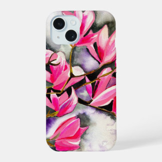 Aquarelle magnolia rose