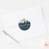Aquarelle Magnolias merci sticker (Enveloppe)
