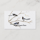 Aquarelle Magpie Carte de visite des fermes biolog (Dos)