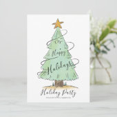 Aquarelle main dessinée Fête Invitation (Debout devant)