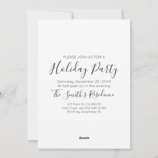 Aquarelle main dessinée Fête Invitation (Dos)