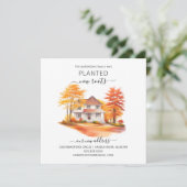 Aquarelle Maison d'automne Moving Faire-part (Debout devant)