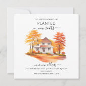 Aquarelle Maison d'automne Moving Faire-part (Devant)