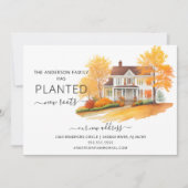 Aquarelle Maison d'automne Moving Faire-part (Devant)