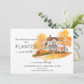 Aquarelle Maison d'automne Moving Faire-part (Debout devant)