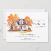 Aquarelle Maison d'automne Moving Faire-part (Devant)