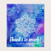 Aquarelle Mandala Carte de remerciements métaphysi (Outside Unfolded)