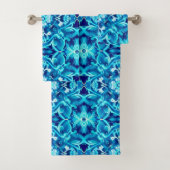 Aquarelle Mandala Flower dans les tons bleu Indigo (En situation)