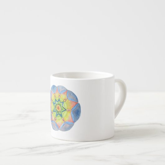 Aquarelle mandala good Morning Mug (Devant droit)