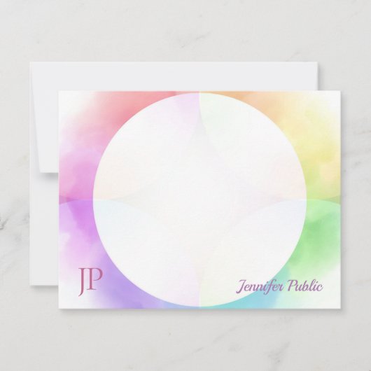 Aquarelle manuscrite Script Monogramme Modèle (Devant)