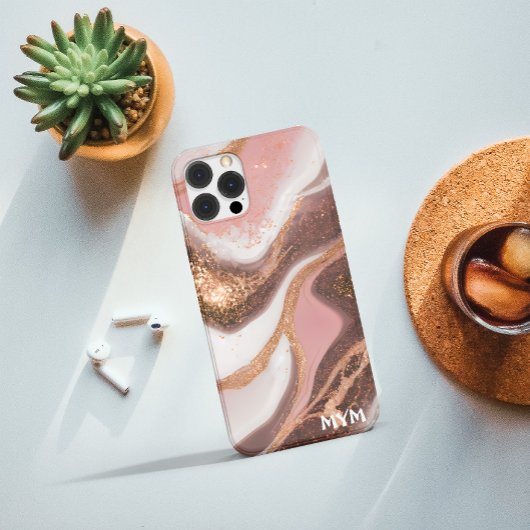 Aquarelle marbre pour iphone 15 coque Coque-Mate