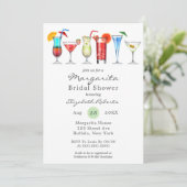 Aquarelle Margarita Invitation de la douche nuptia (Debout devant)