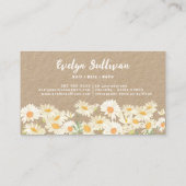 Aquarelle marguerite carte de visite kraft (Dos)