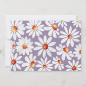 Aquarelle marguerite et Baby shower papillon Merci (Dos)