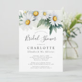 Aquarelle marguerite invitation à la douche nuptia (Debout devant)