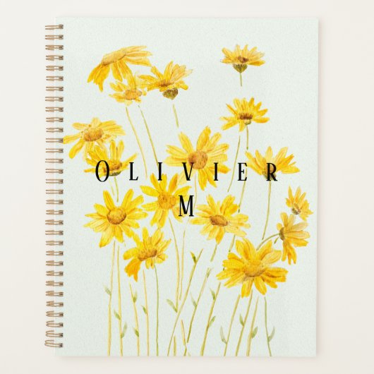 aquarelle marguerite jaune (Devant)