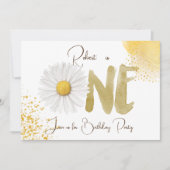 Aquarelle marguerite première invitation anniversa (Devant)