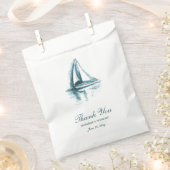 Aquarelle Mariage bateau Merci Favoriser les sacs (Coupé)