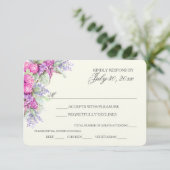 Aquarelle mariage Bouquet RSVP (Debout devant)