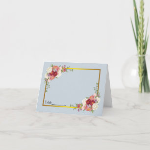 Aquarelle Mariage Gris Poussiéreux Or Rose Pêche