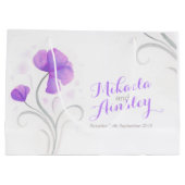 Aquarelle mariage marié mariés sac cadeau nommé (Dos)