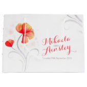 Aquarelle mariage orange couples nom sac cadeau (Devant)