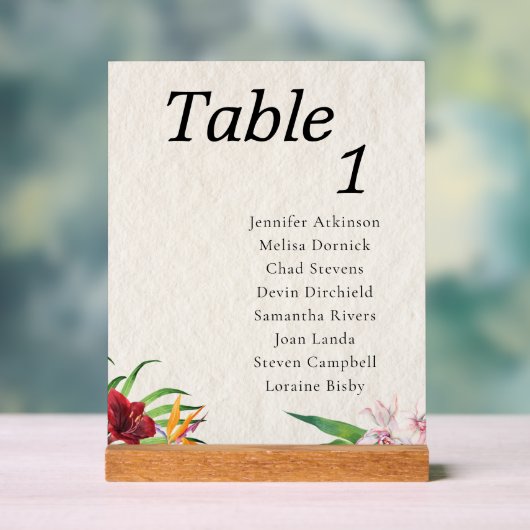 Aquarelle Mariage tropical (Neutre)