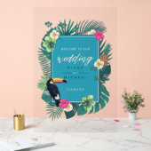 Aquarelle Mariage tropical Bienvenue ID Turquoise5 (Mariage)