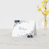 Aquarelle Marine Boho Floral Carte de remerciement (Fleur jaune)