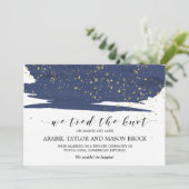 Aquarelle marine et Faire-part Elopement or (Debout devant)