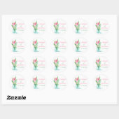 Aquarelle Mason Jar Tulips Mariage Favor Sticker (Feuille)