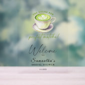 Aquarelle matcha thé Douche nuptiale bienvenue (Neutre)