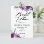 Aquarelle mauve et mauve invitation florale (Debout devant)