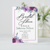 Aquarelle mauve et mauve invitation florale (Debout devant)